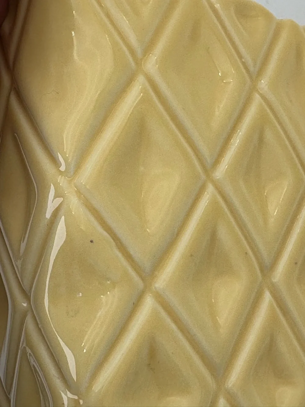 Vintage Textured Ceramic Planter in Yellow - Perfect for Spring and Summer